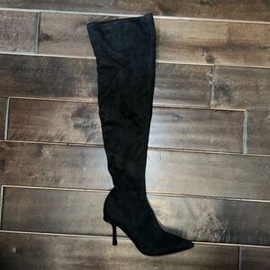 Suede over the knee boot